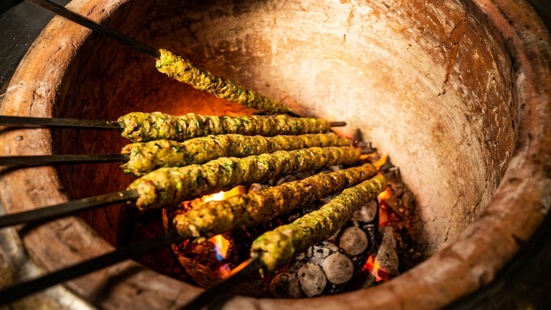 A tandoor at the heart of the kitchen