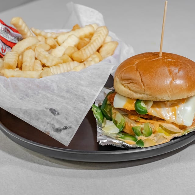 Spicy Chicken Jalapeño Burger.
