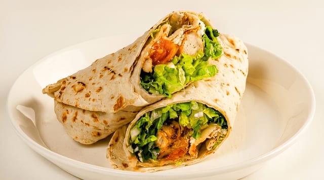 Chicken Shawarma & Fries Wrap.