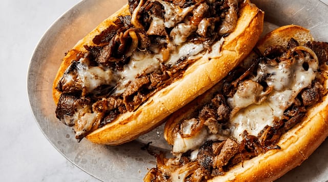Ground Beef & Melted Cheese Sub.