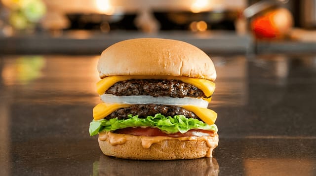 Double Cheese Burger.