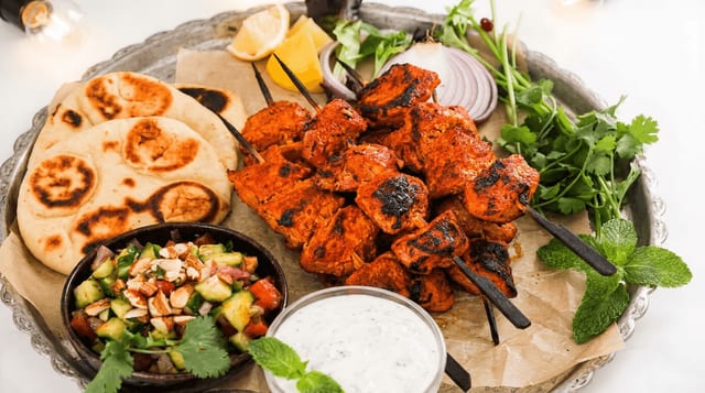 Chicken Tikka Tandoori Platter.